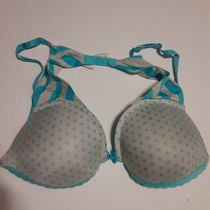 Victoria's Secret Women's Grey/Blue Push Up Bra Size 34C 343435-BF8